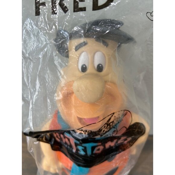Vintage Hanna Barbera The Flintstones Fred Flintstone Rubber Face 12" Plush Doll - Picture 2 of 5